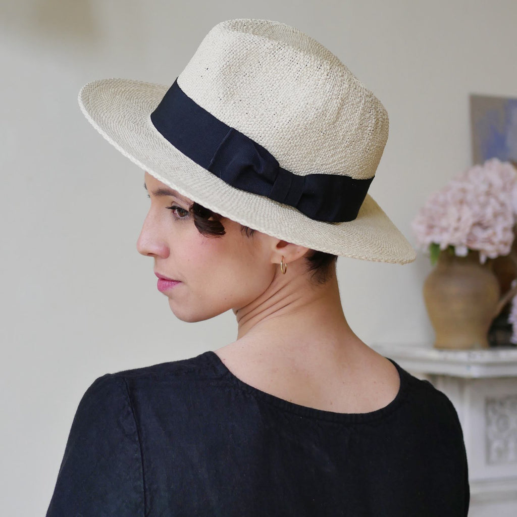 C.C Shell and Pearl Trim Band Panama Sunhat main image 0