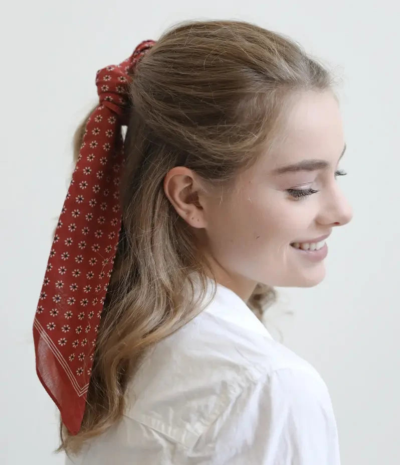 Classic square cotton head  scarf