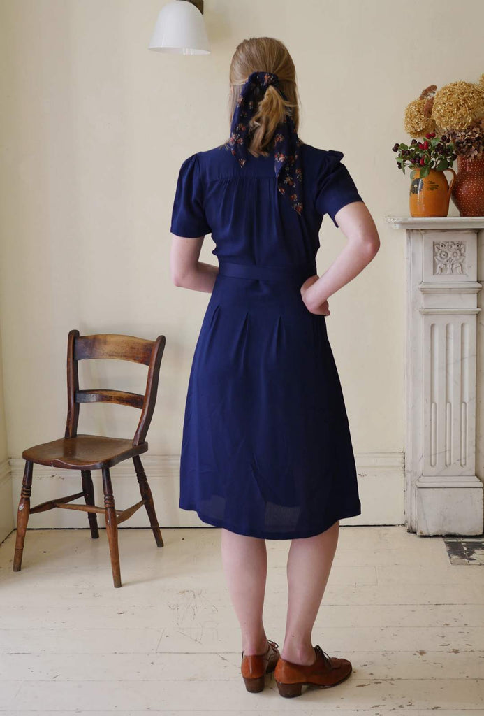 Classic vintage 1940's Wrap Dress back