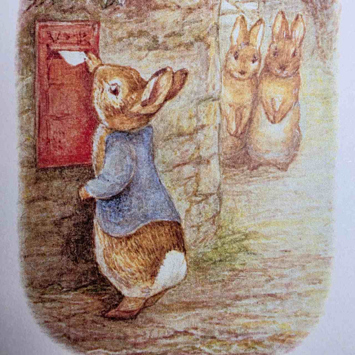 Peter Posting a Letter - Greeting Card, illustrated by Beatrix Potter