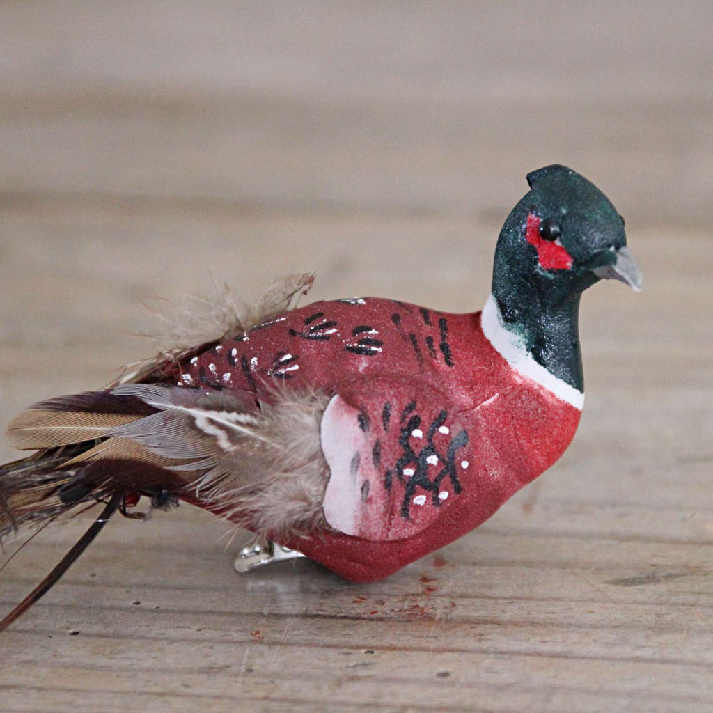 Feather Pheasant Clip Christmas Decoration 