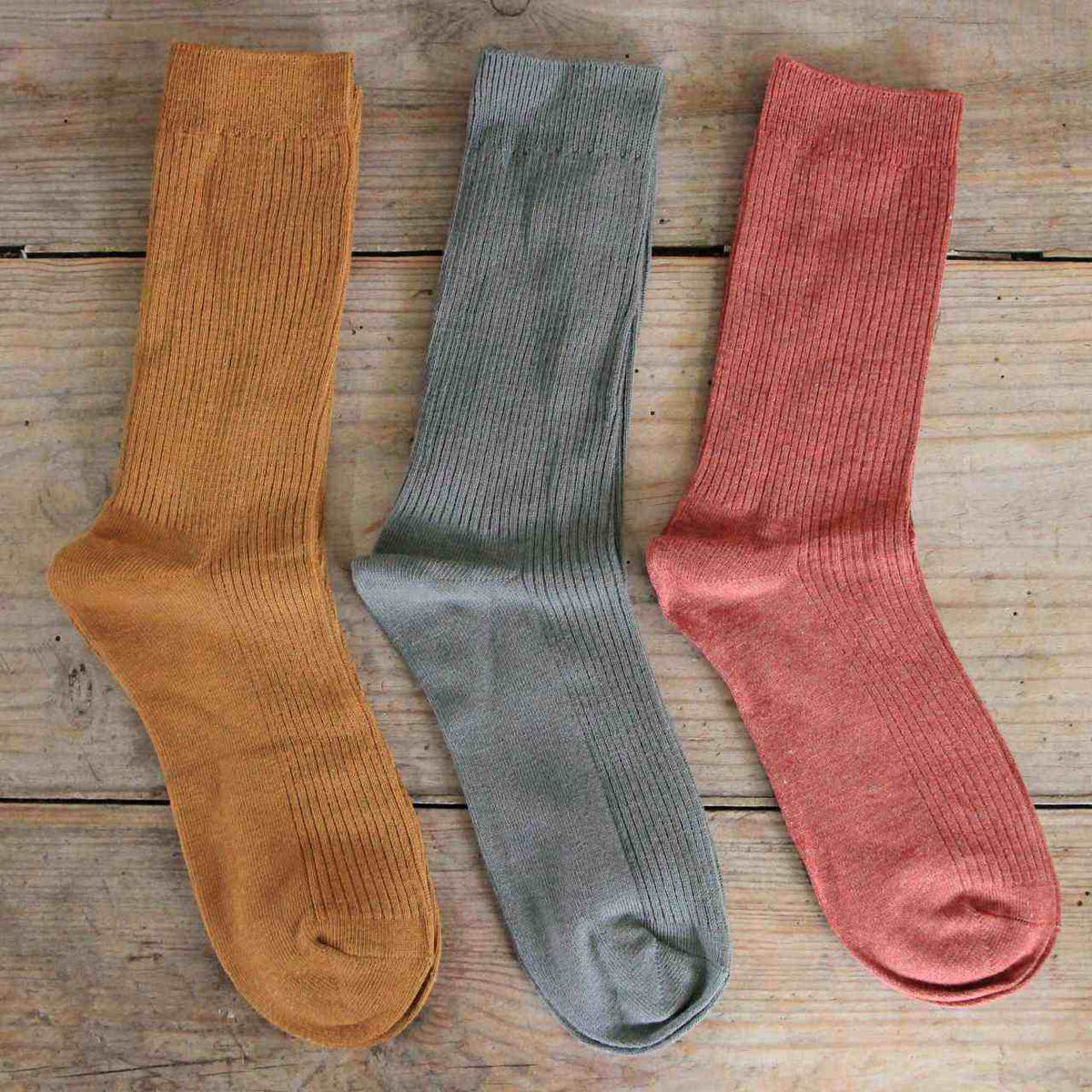 Women's Plain Coloured Ribbed Socks – Closet & Botts