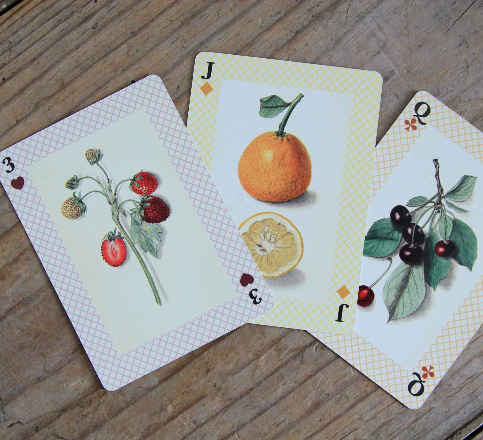 Single Deck of Playing Cards - Watercolour Fruit