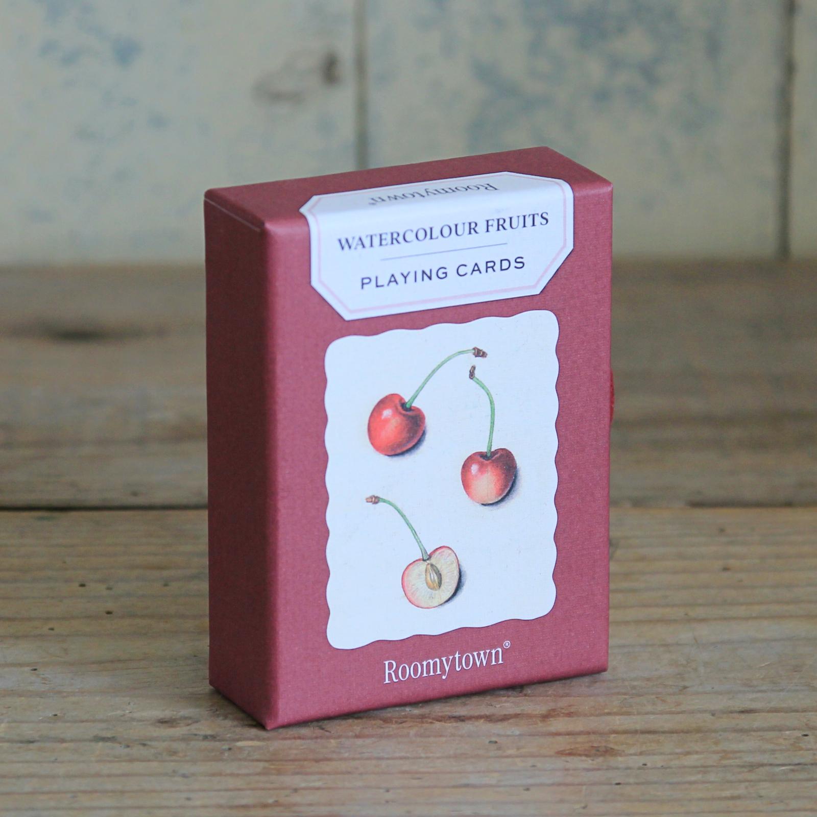 Single Deck of Playing Cards - Watercolour Fruit
