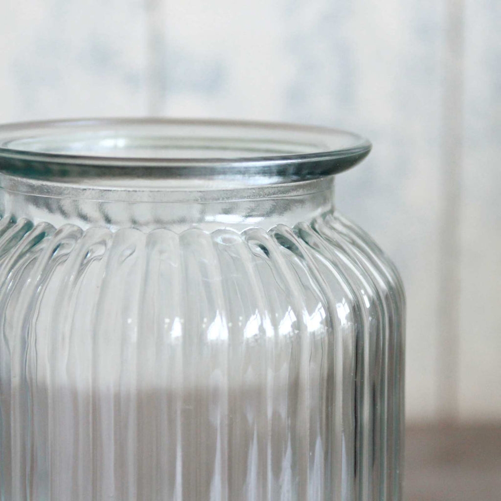 ribbed jar vase