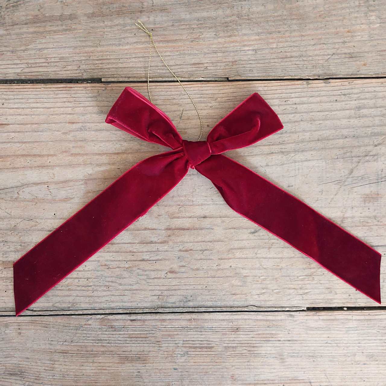 Red Velvet Bow Decoration