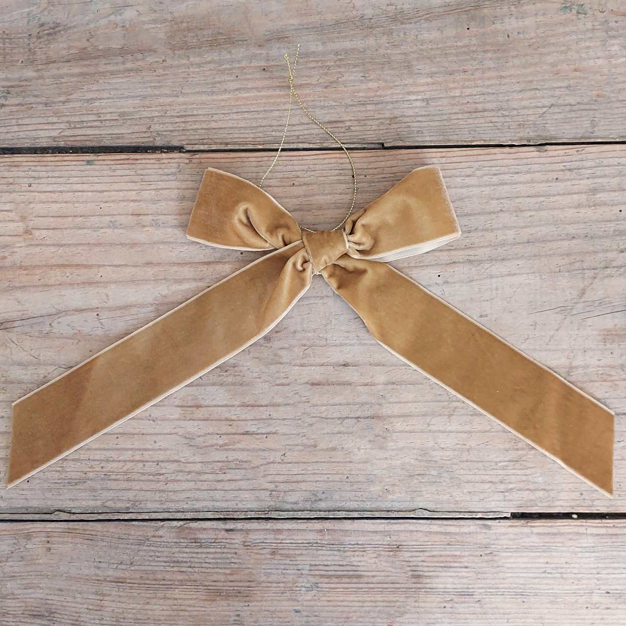 Gold Velvet Bow Decoration