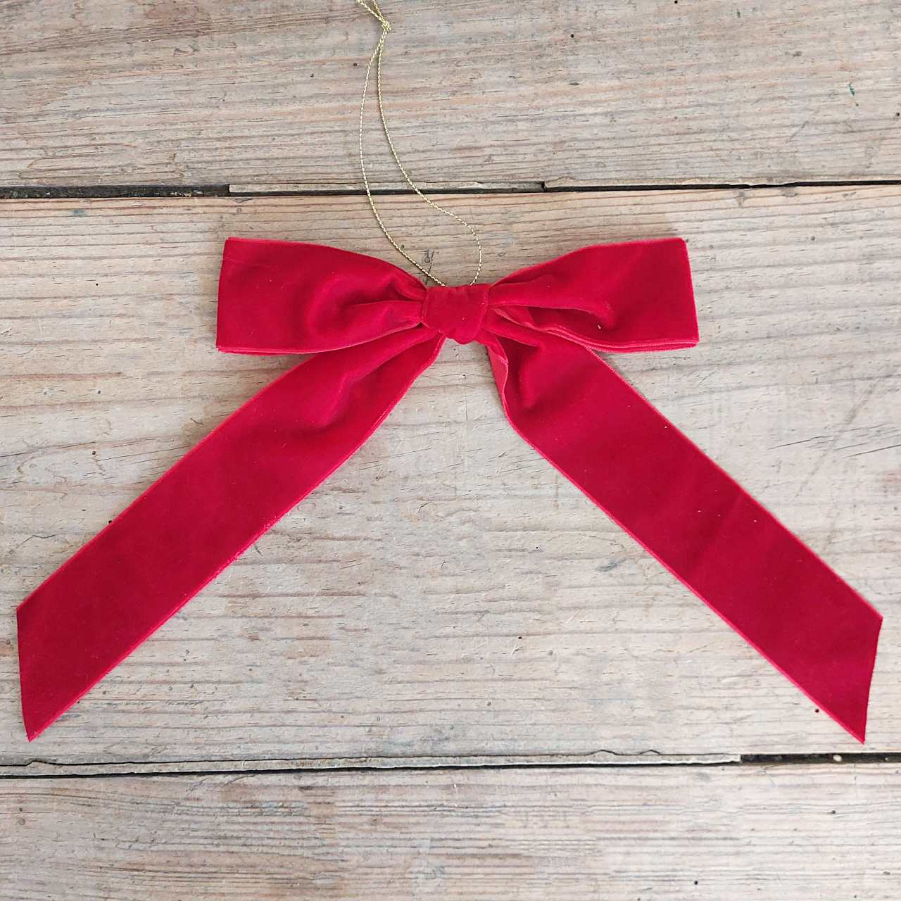 Red Velvet Bow Decoration