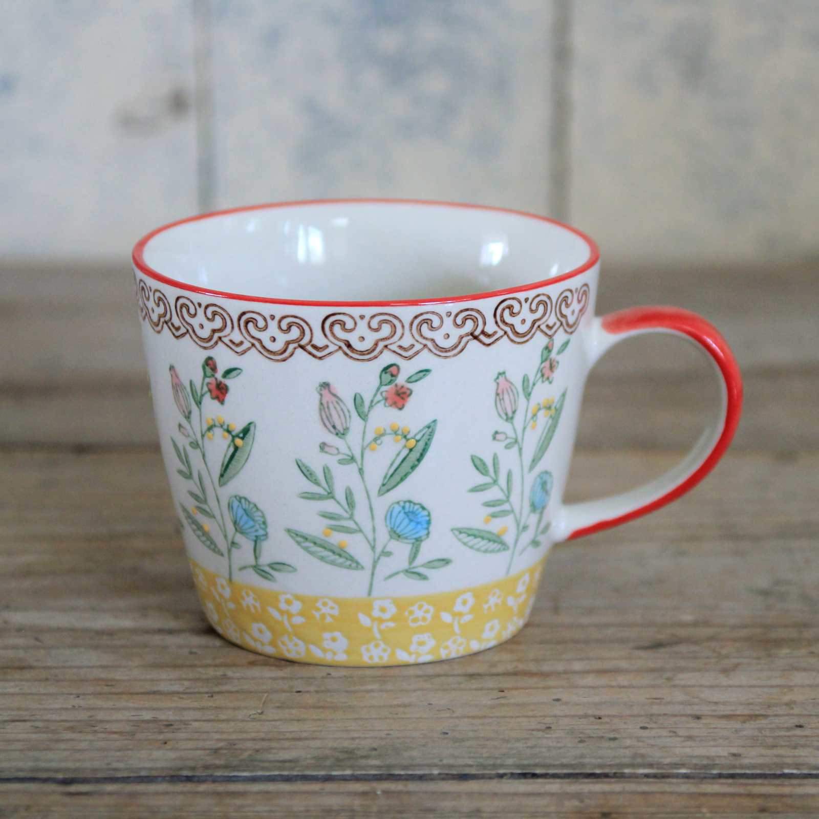 Yellow Rosehip Stoneware Mug