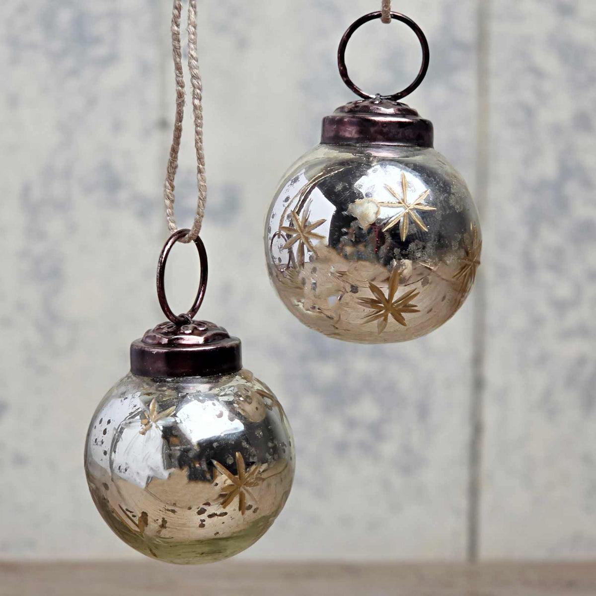 Sliver Etched Bauble