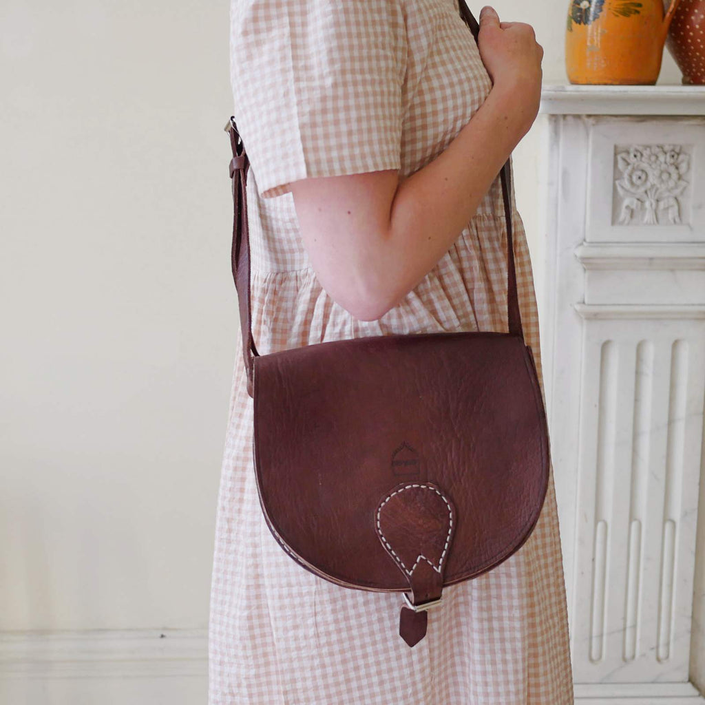 Leather Saddle Bag - Large