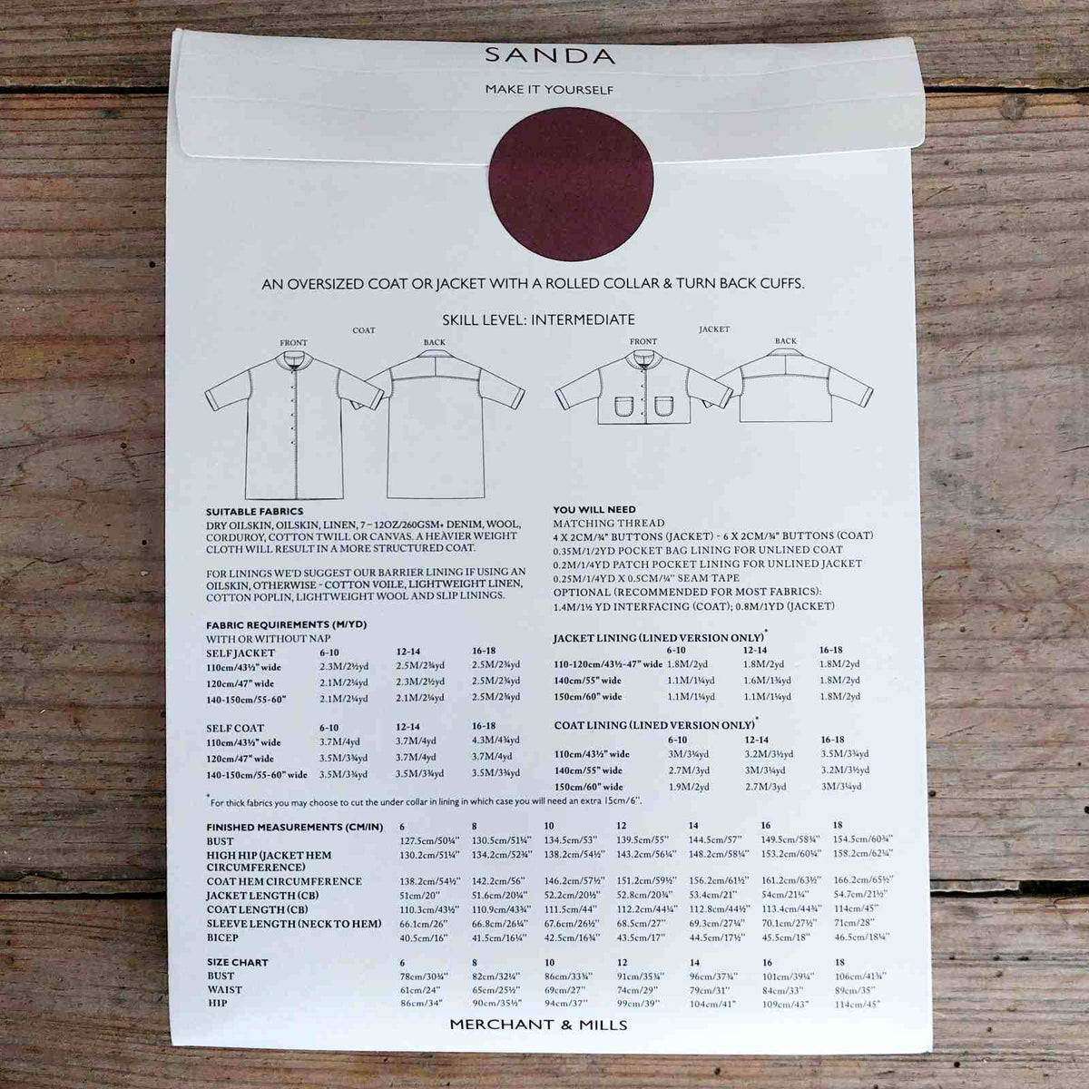 Sanda Jacket Pattern – Closet & Botts