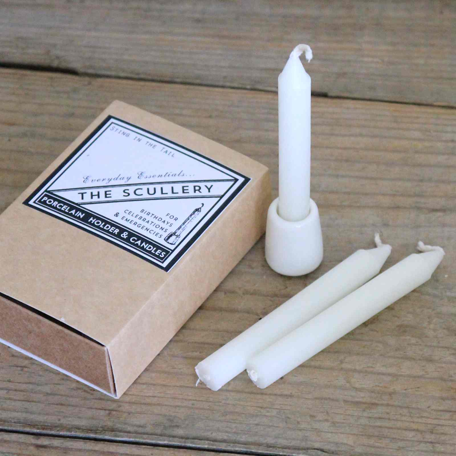 The Scullery Box of Mini Candles & Holder