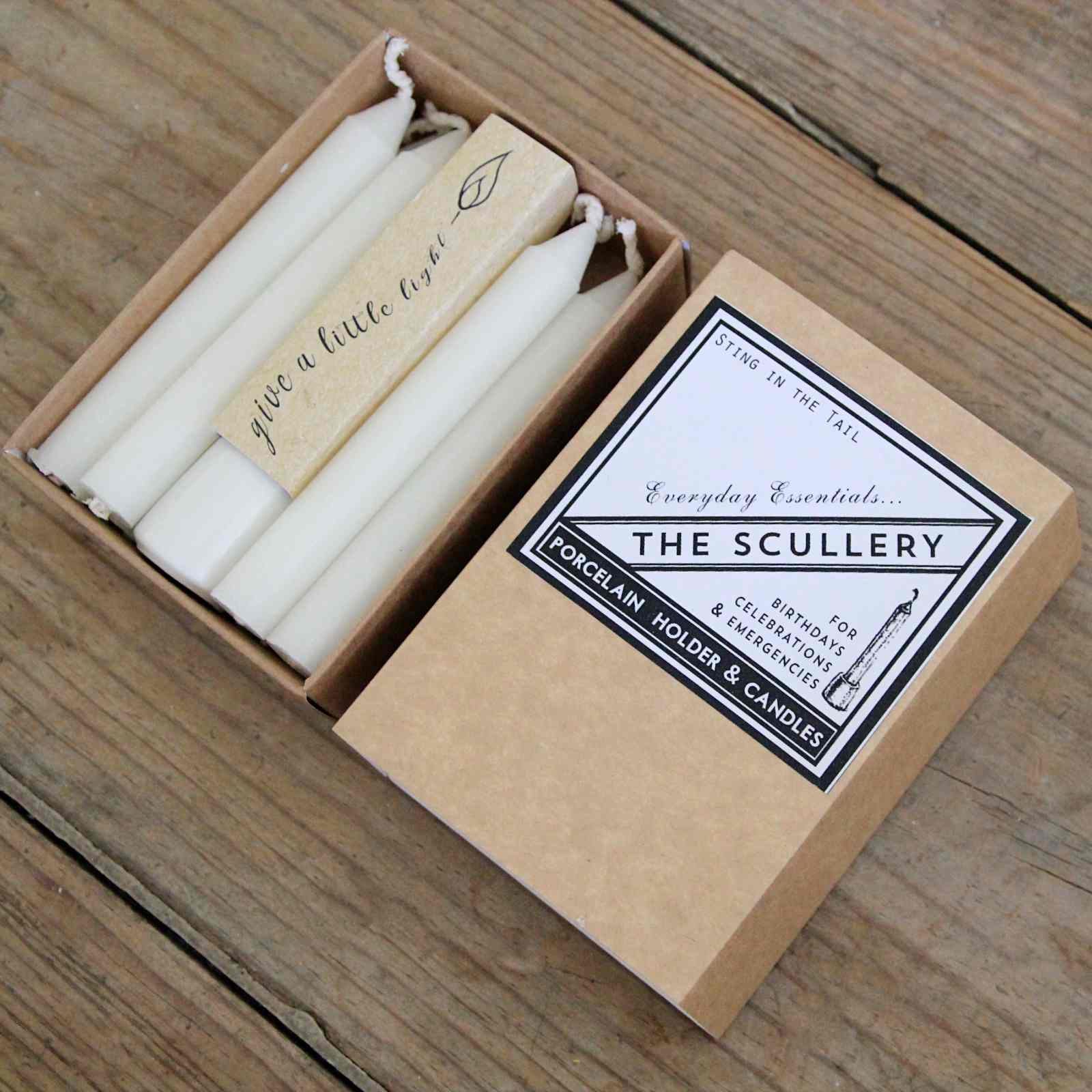 The Scullery Box of Mini Candles & Holder