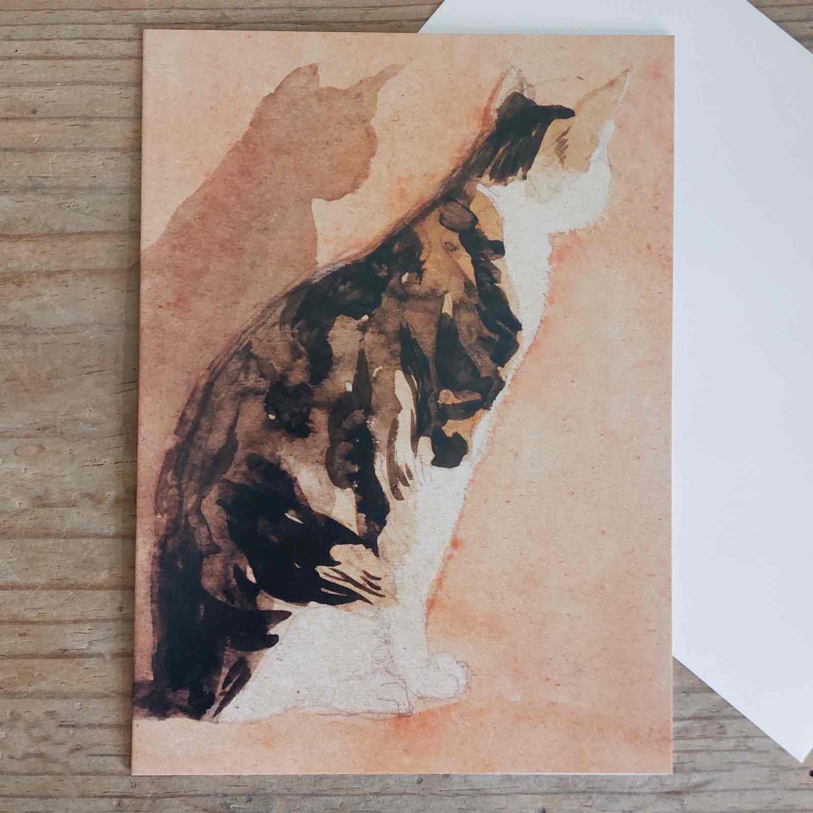 Seated Cat - Greeting Card by Gwen John, Paris 1904