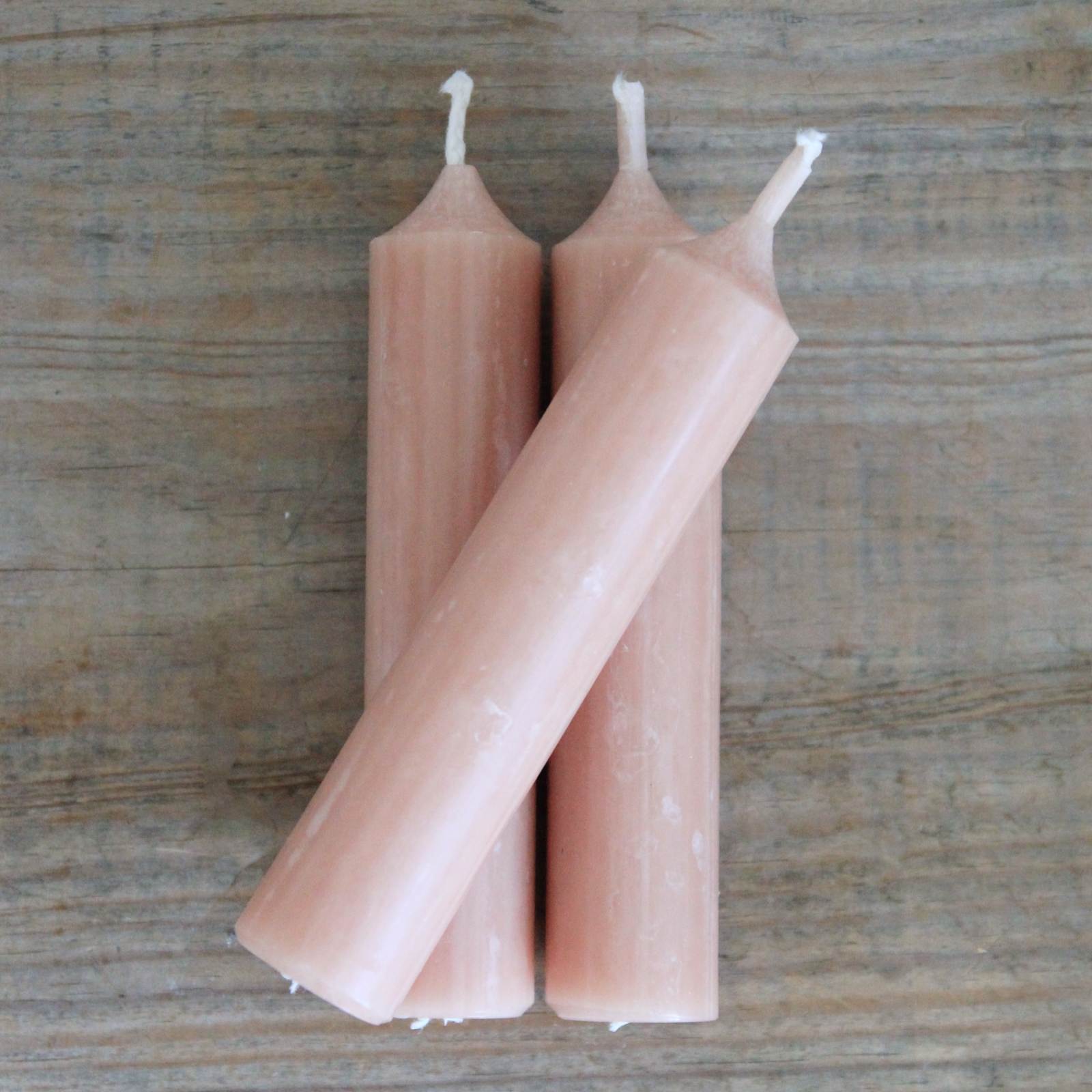 Short Dinner Candle Blush Pink