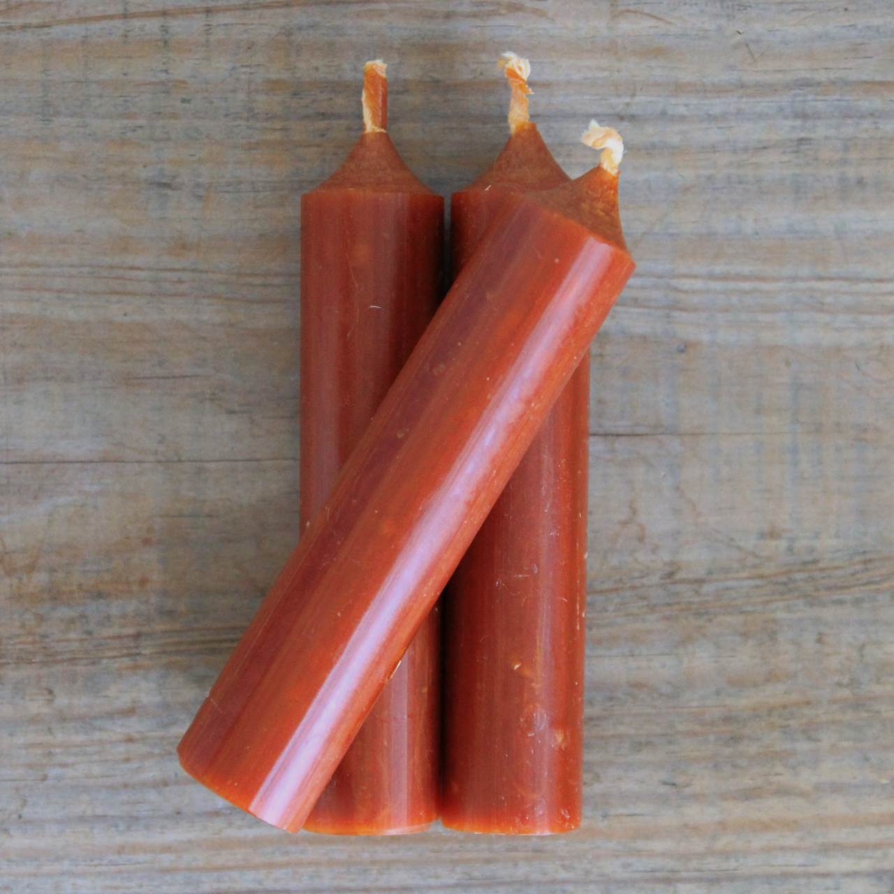 Short Dinner Candle Burnt Orange