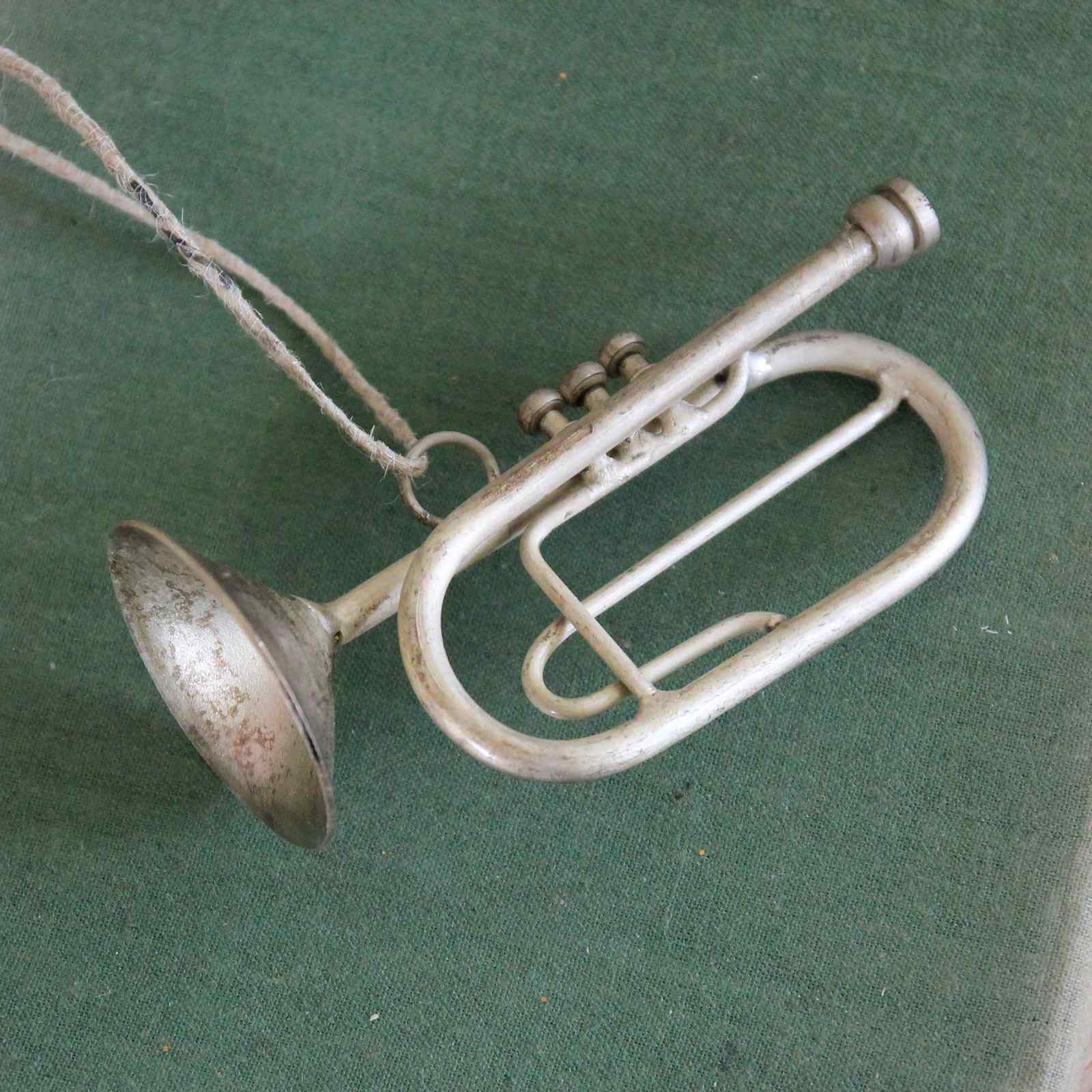 Antique Silver Trumpet Decoration
