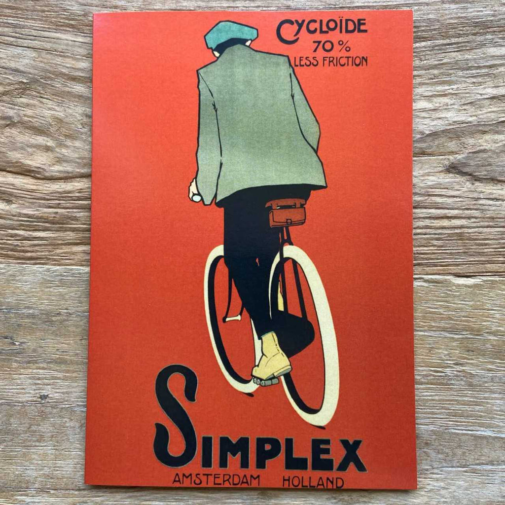 Simplex Bicycles Vintage Card.