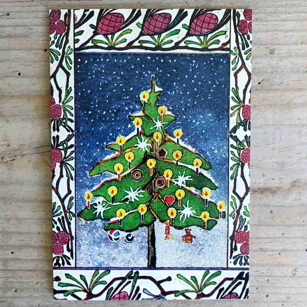 Traditional Christmas Card - Vintage Christmas Tree