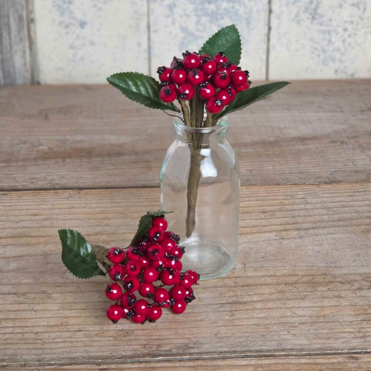 Burgundy Berry Bunch with Leaves
