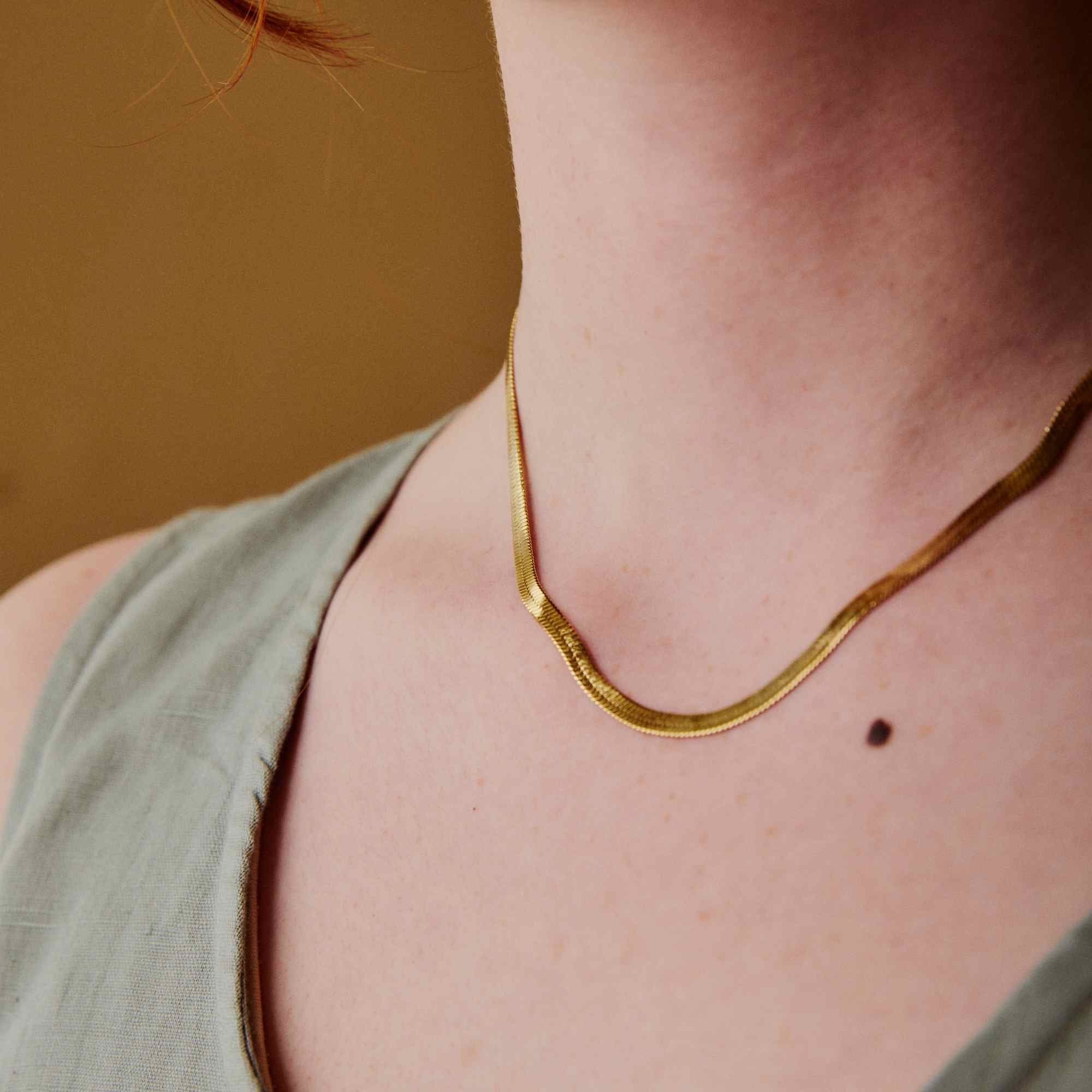 Snake Chain Necklace  - 18k Gold plated