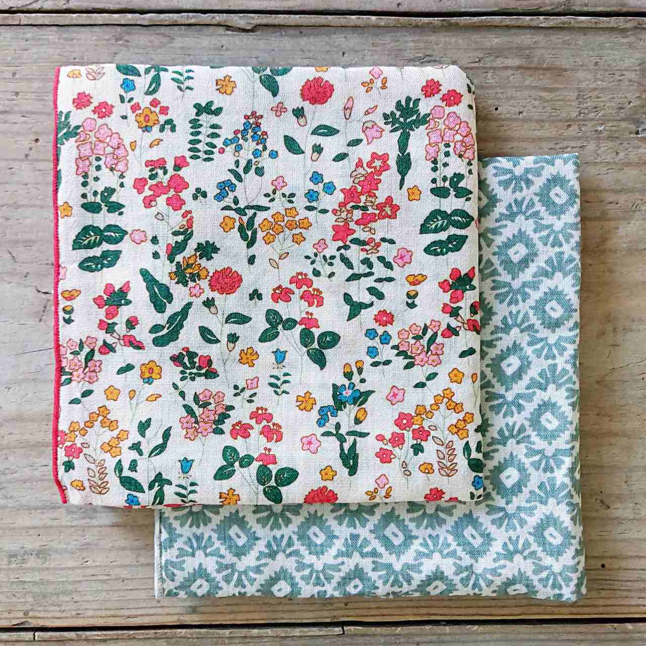 Cotton Square Scarf Floral print