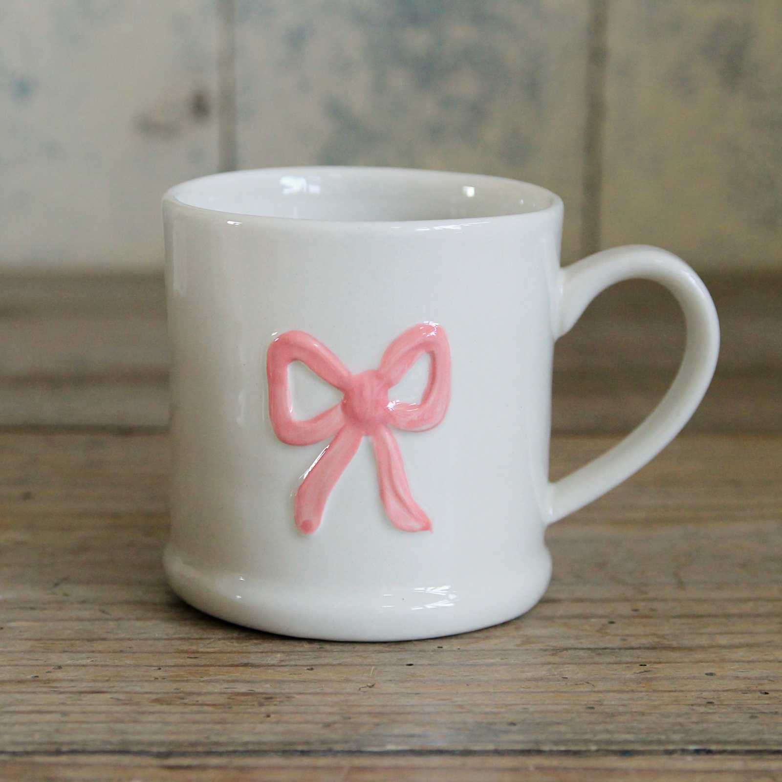 Stoneware Mug - Pink Bow