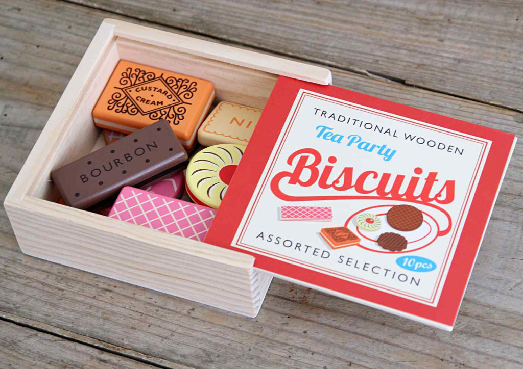 Traditional Wooden Box Tea Party Biscuits