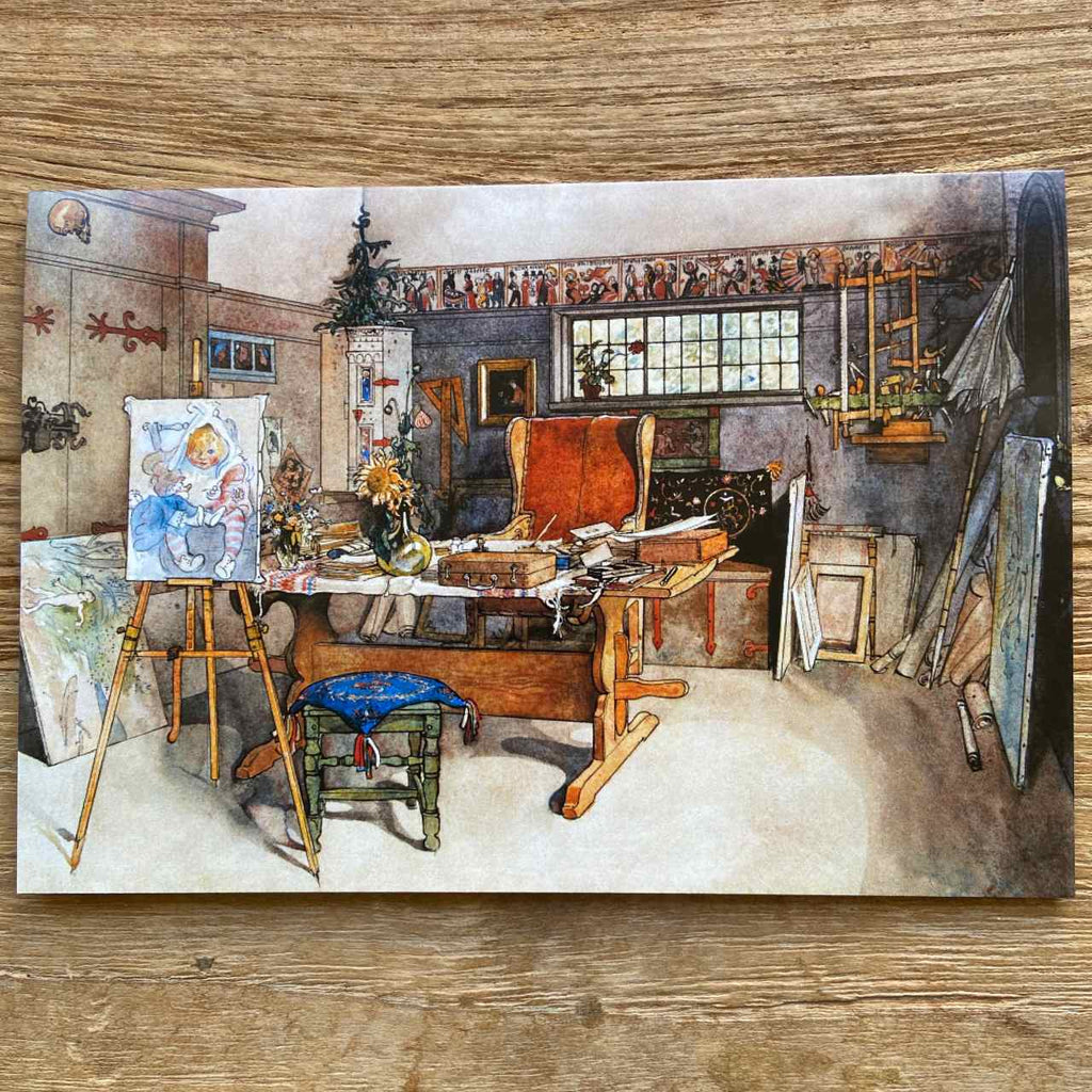 Carl Larsson - The Studio vintage Card