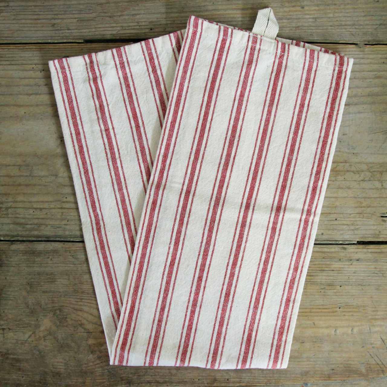 Tea Towel - Red Ticking