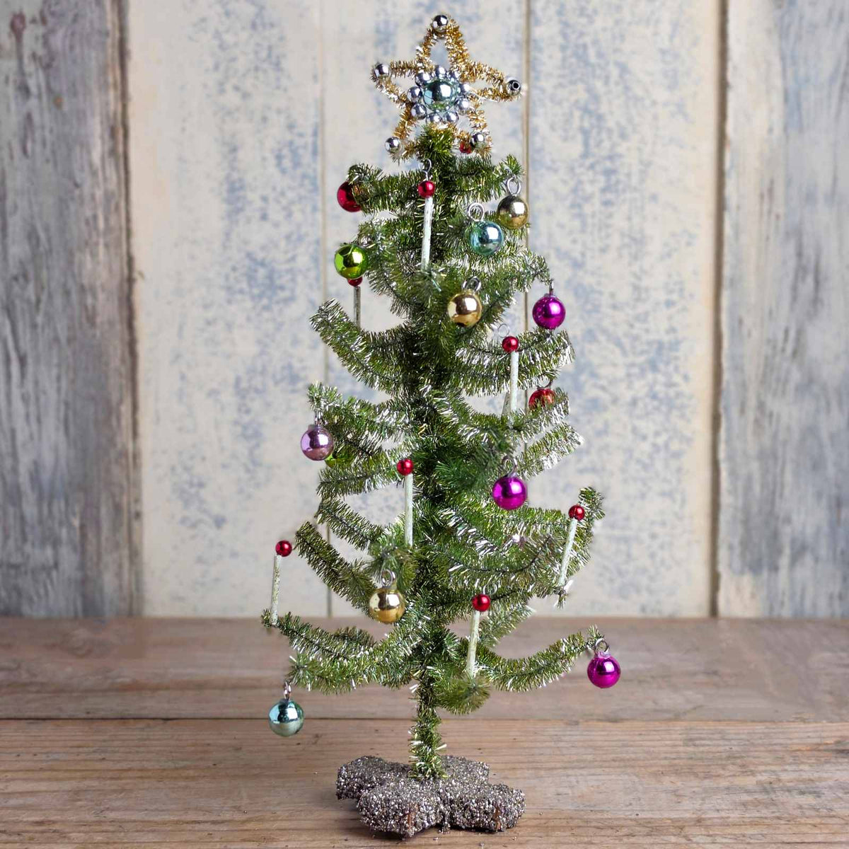 Tinsel Christmas Tree Decoration
