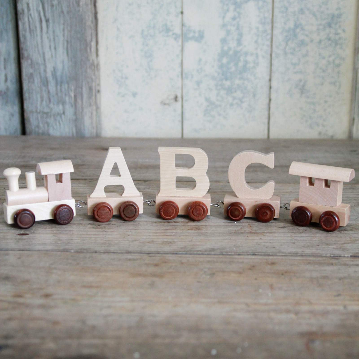 Wooden Train Alphabet Letters | Closet & Botts