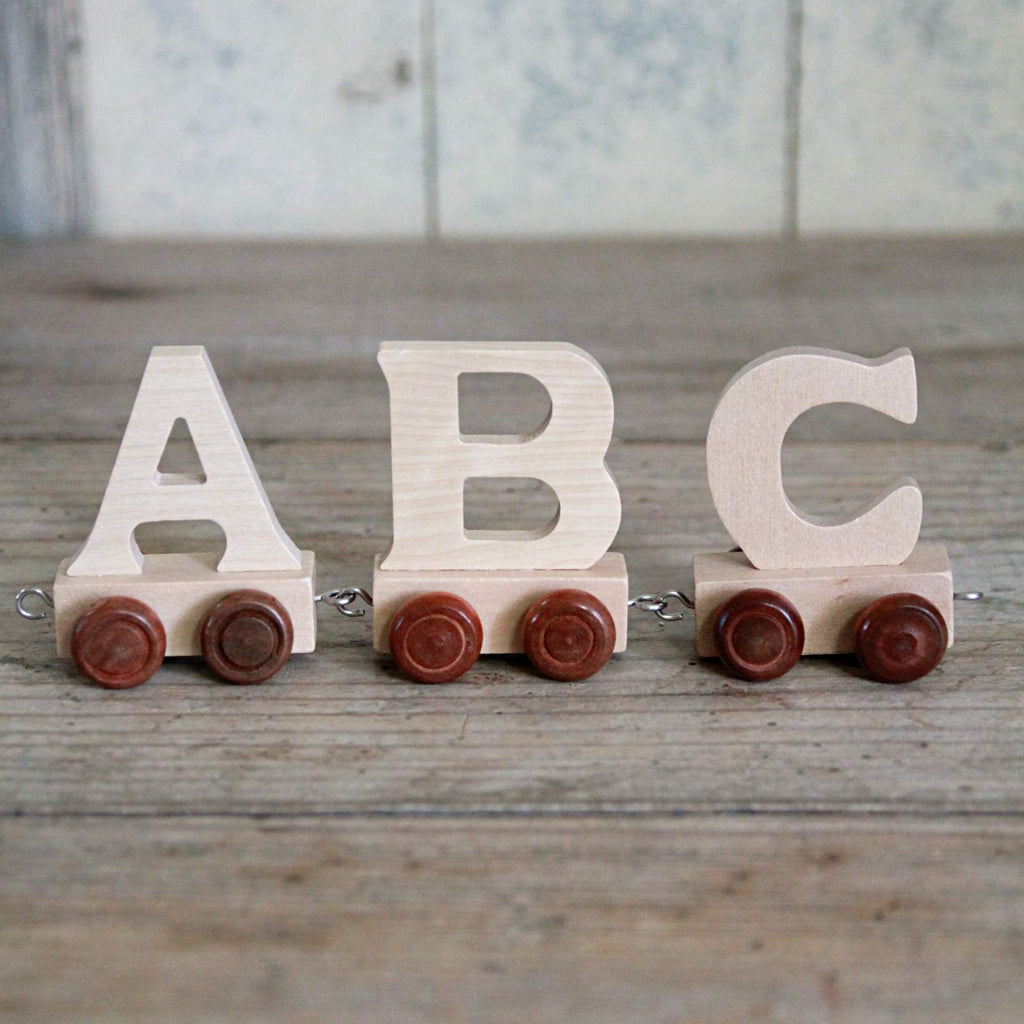 Wooden Train Alphabet Letters | Closet & Botts