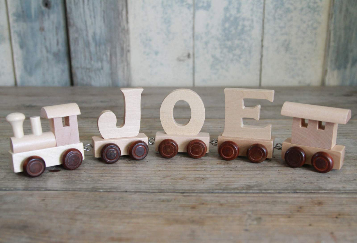 Wooden Train Alphabet Letters – Closet & Botts