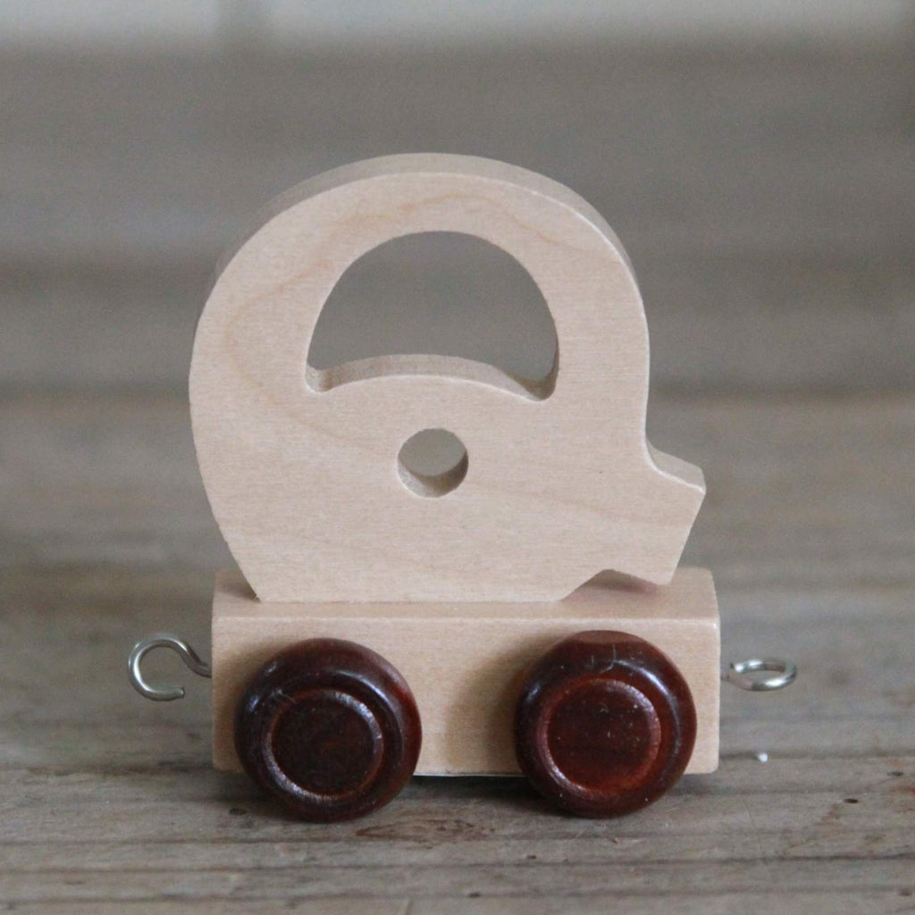 Tren De Letras De Madera - Locomotora, Vagón Y Letras A-Z, Personalizable Con Nombre