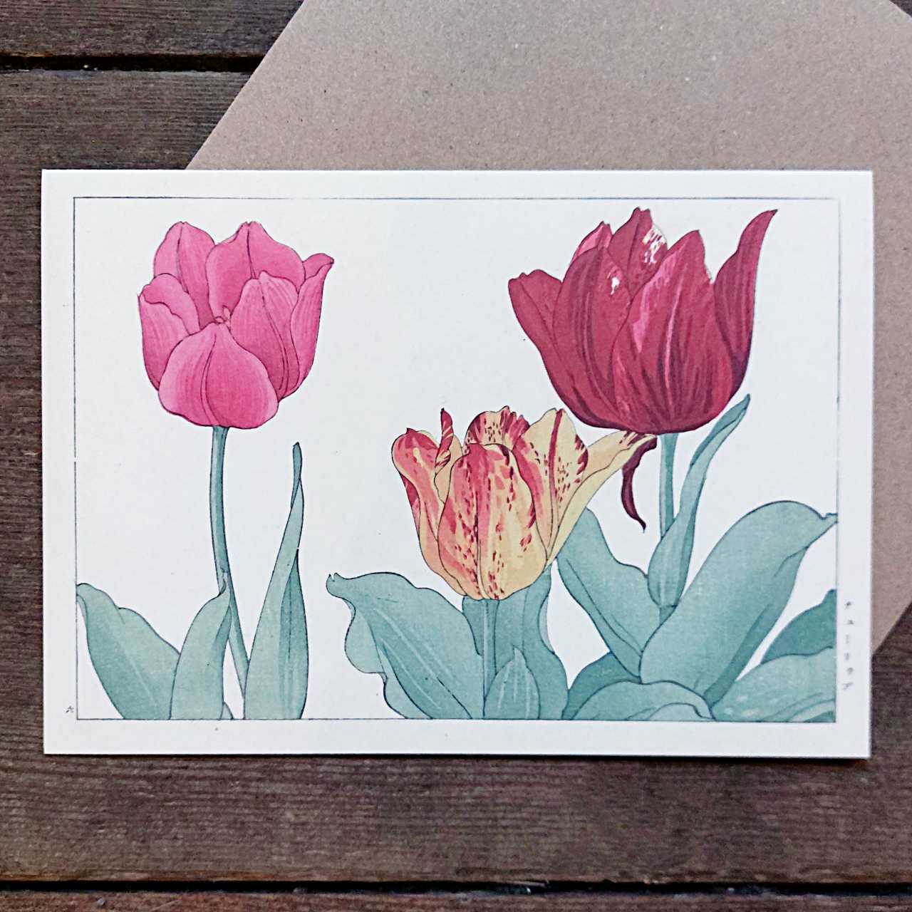 Tulips - Vintage Greeting Card