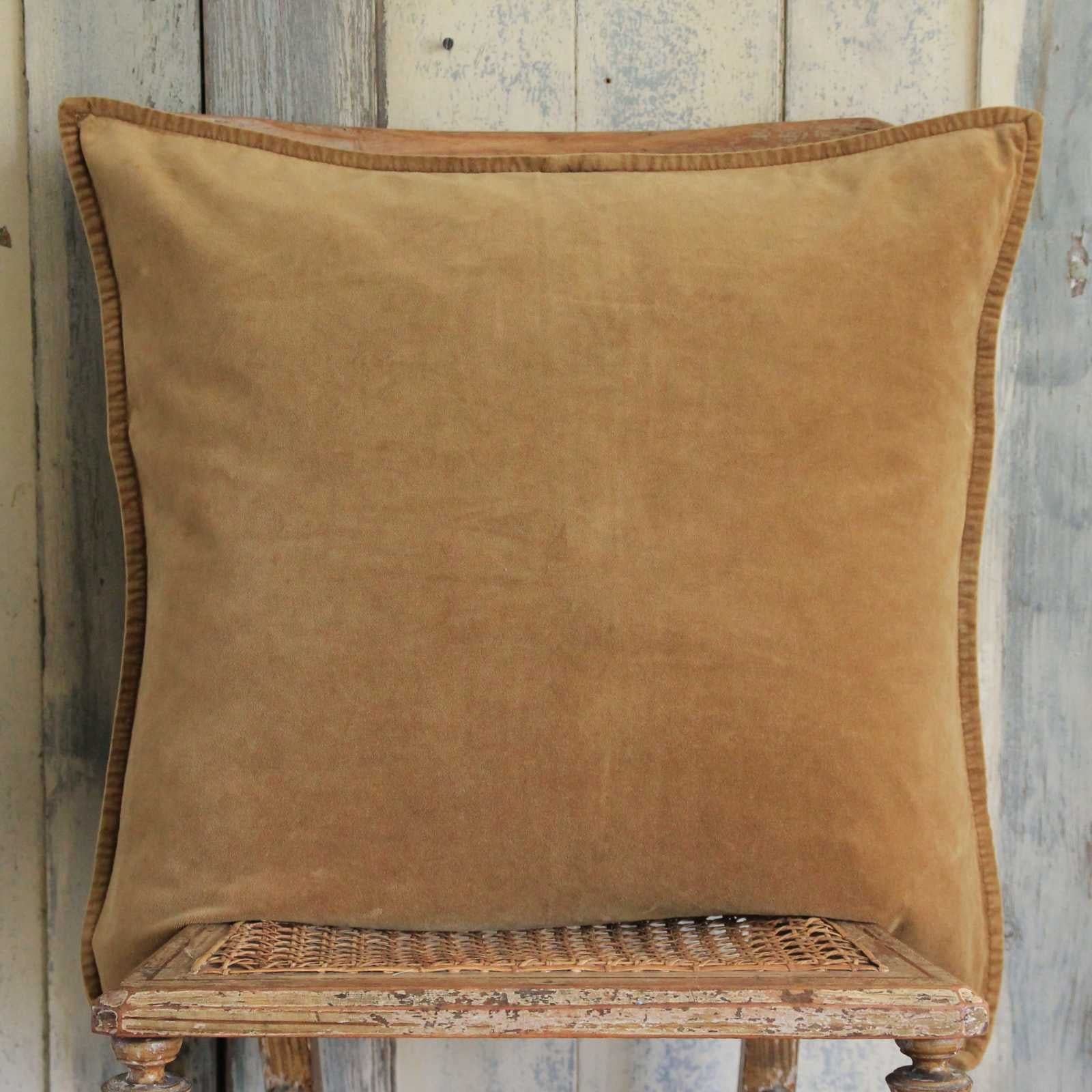 Velvet Cushion - Golden Ochre