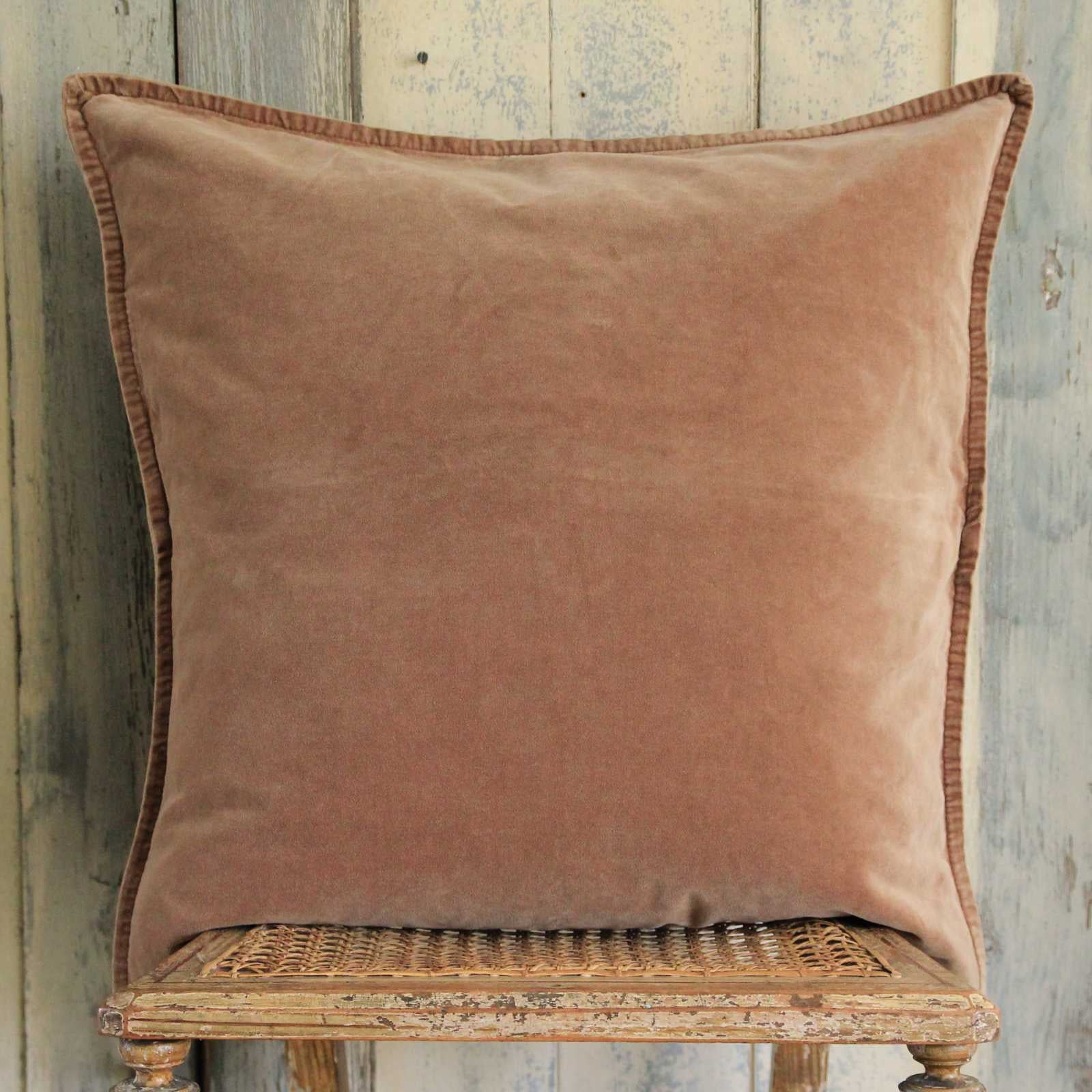 Velvet Cushion - Cafe Creme