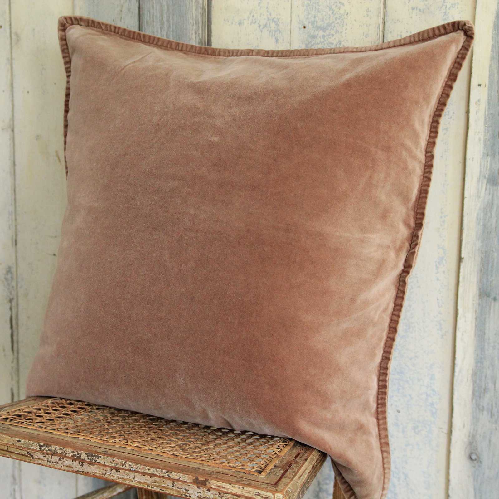 Velvet Cushion - Cafe Creme