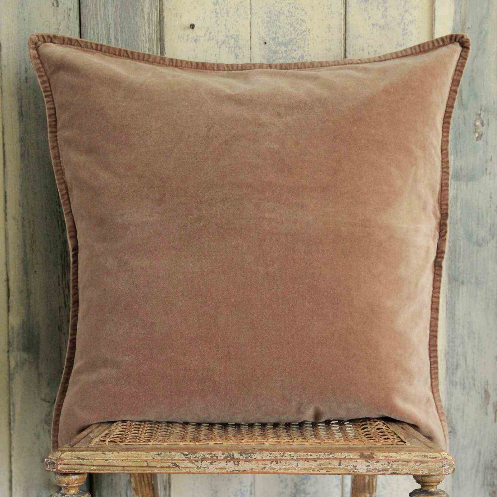 Velvet Cushion - Cafe Creme