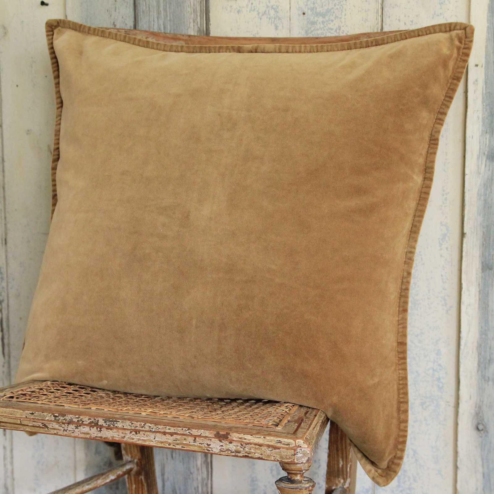 Velvet Cushion - Golden Ochre