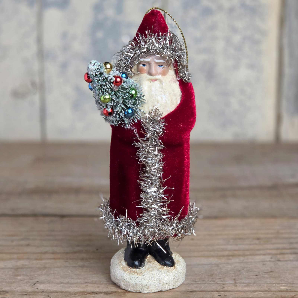 Victorian style Vintage Santa Ornament