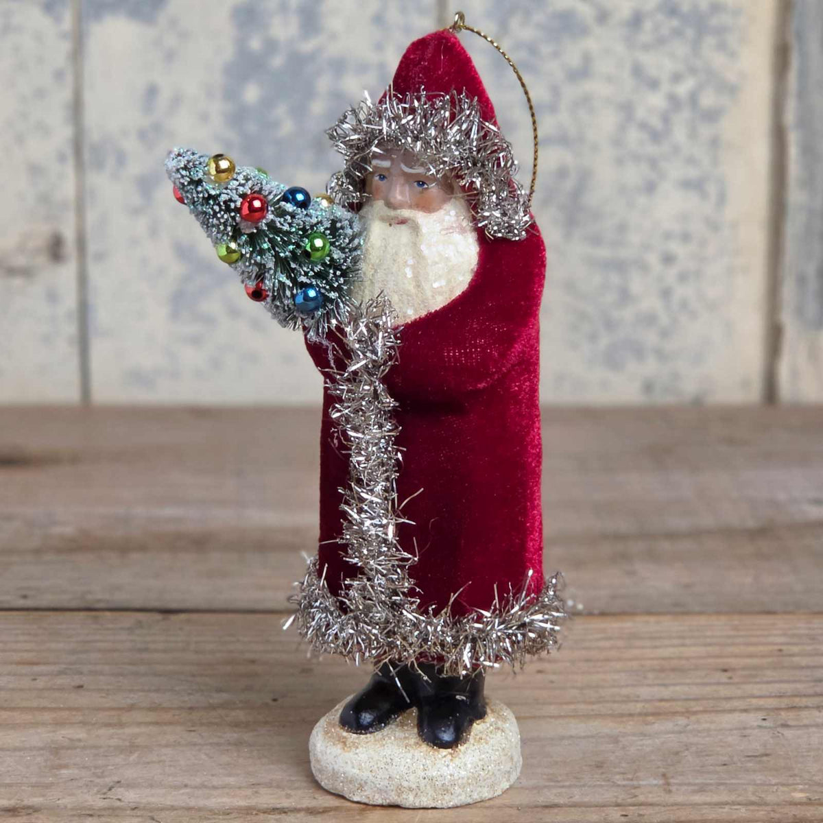 Victorian style Vintage Santa Ornament