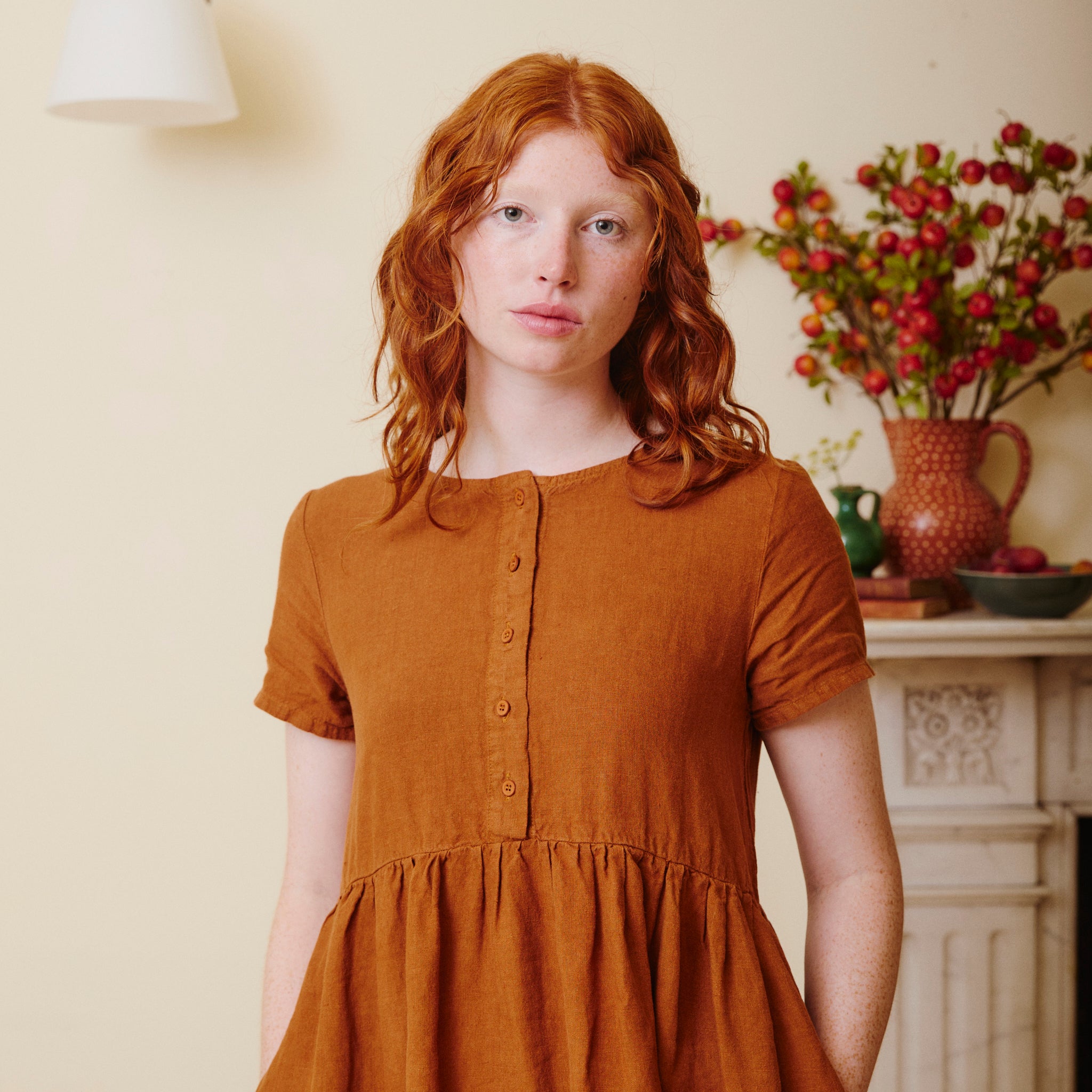 Button Down Linen Dress - Sienna