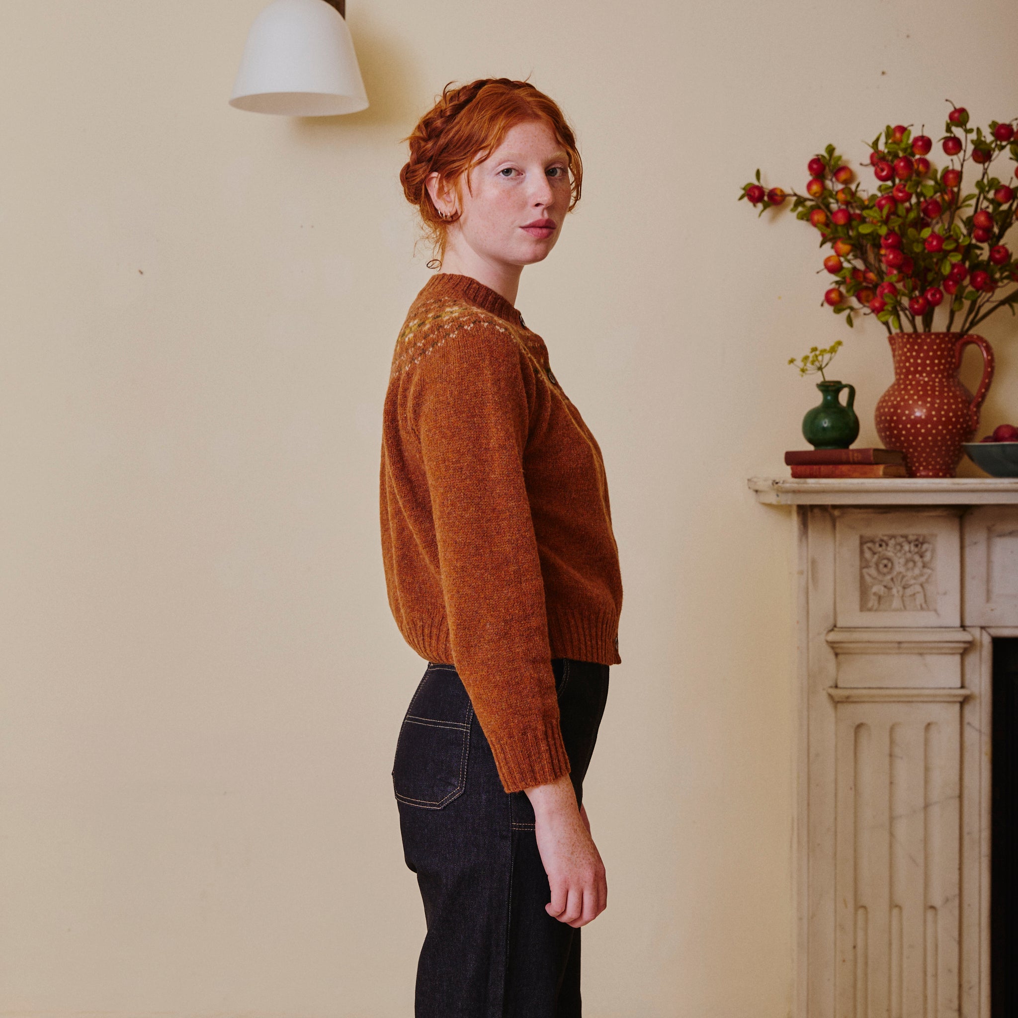 Fair Isle Cardigan - Sienna