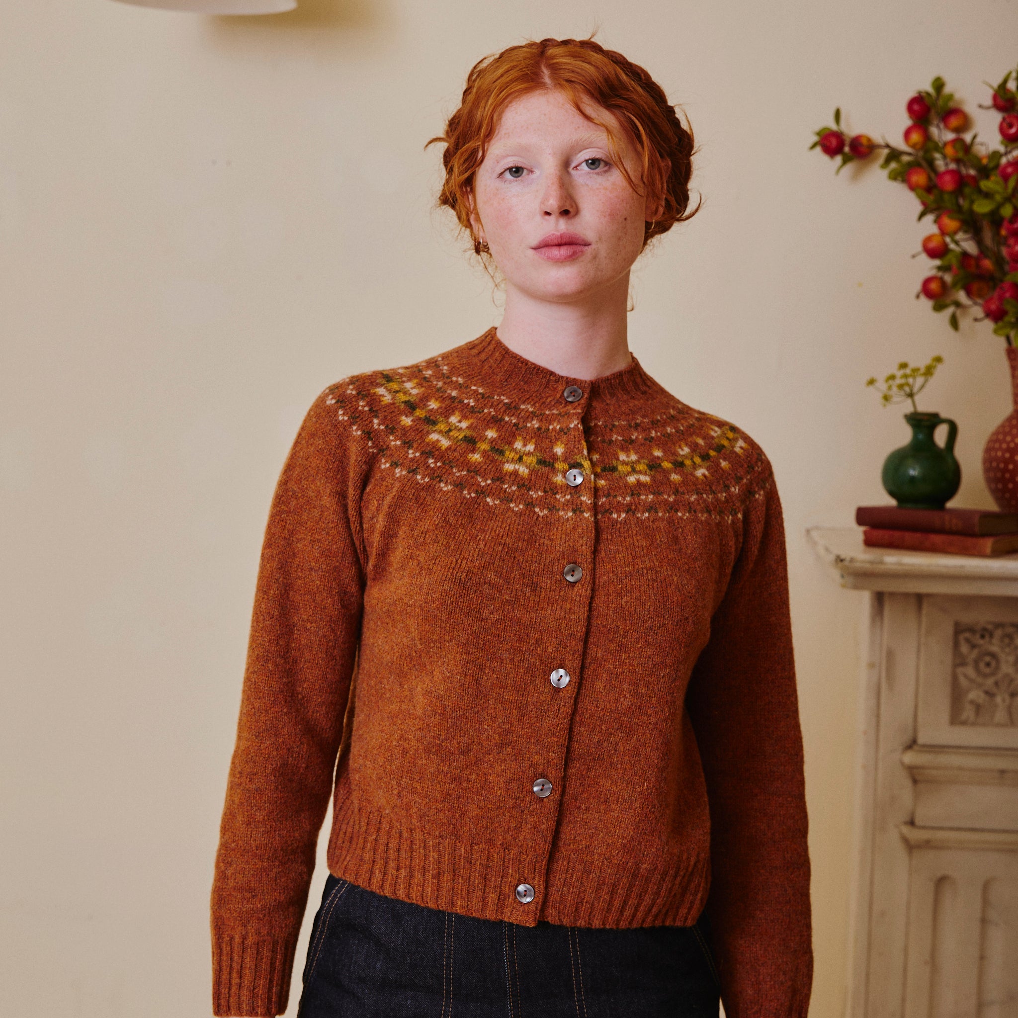 Fair Isle Cardigan - Sienna