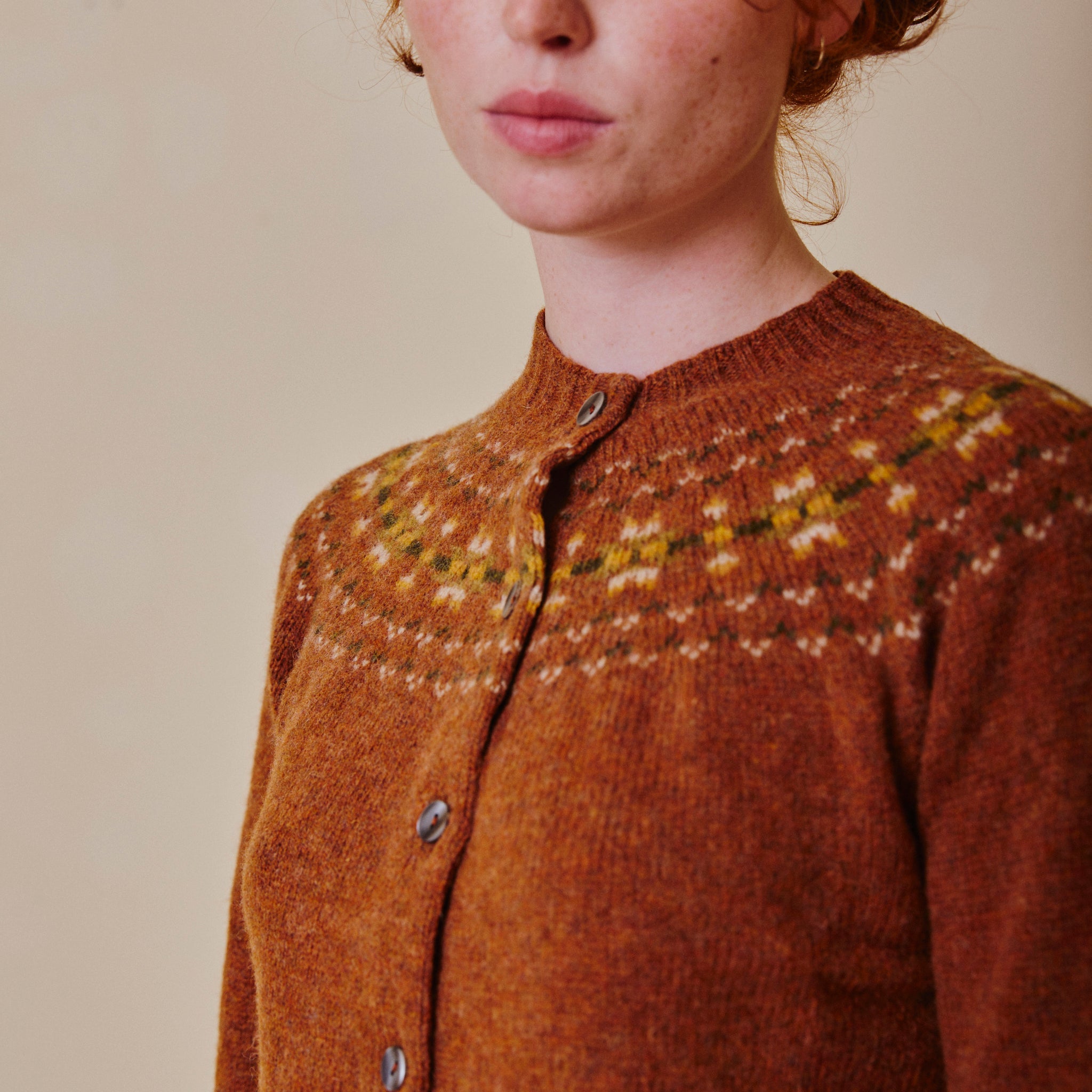 Fair Isle Cardigan - Sienna