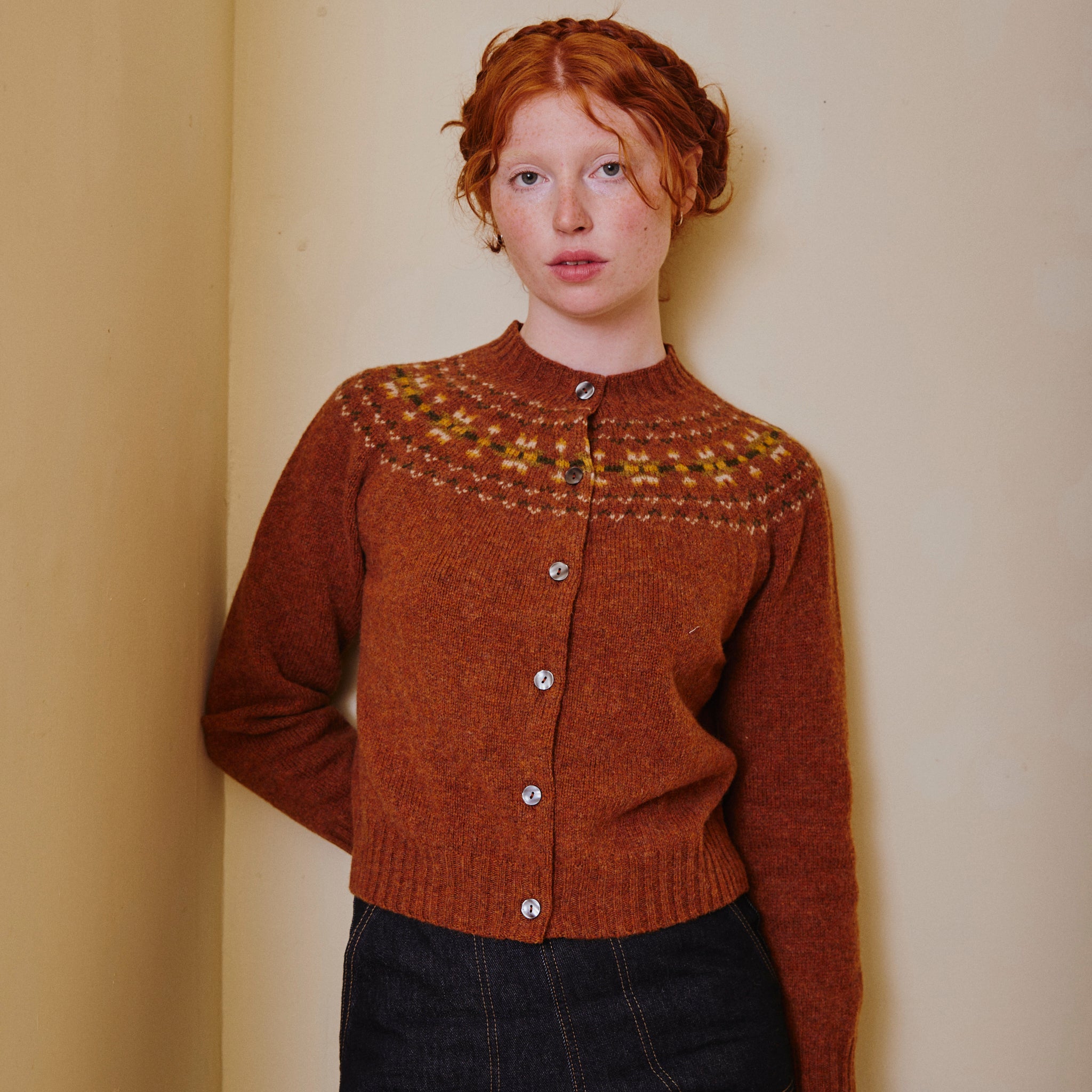 Fair Isle Cardigan - Sienna