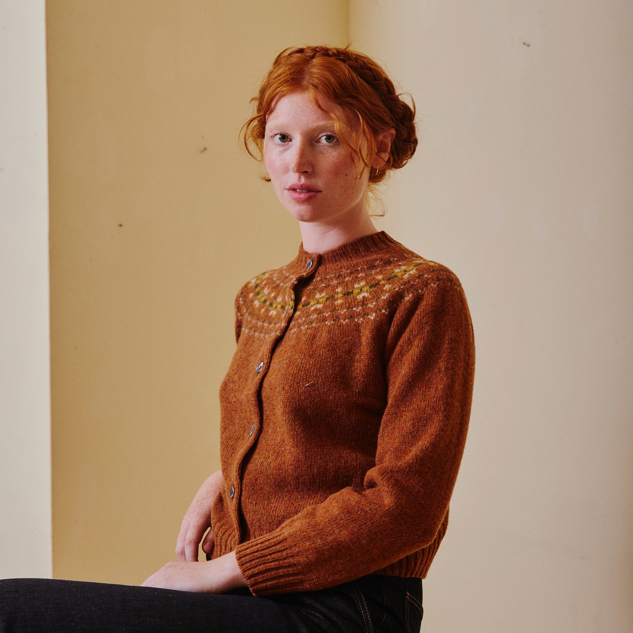 Fair Isle Cardigan - Sienna